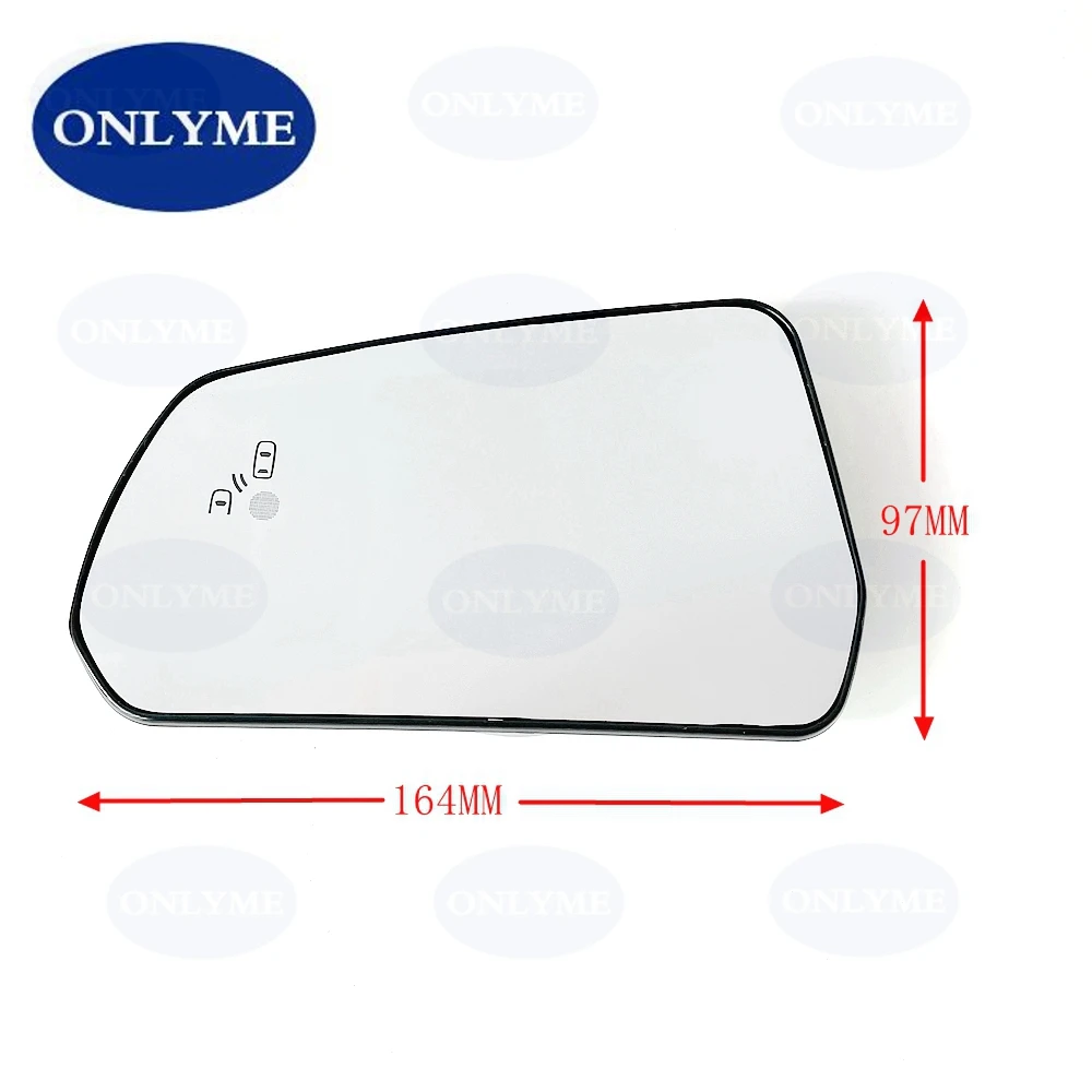 Car Led Warning Blind Spot Mirror Glass  For  Ford Mustang 2015 2016 2017 2018 2019 2020  American USA type