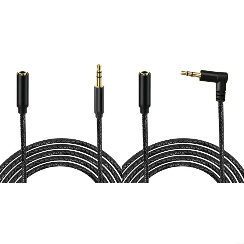 Q6PA 3.5 mm Auditory Extension Cable Male to Female Cord, with Gold-Tone Ends Speaker Cord for Daily Home Port Extension