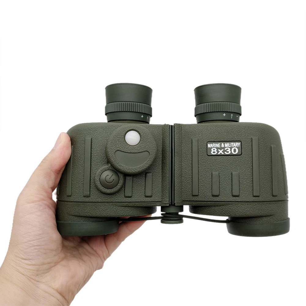 Top Pick Optics 8x30 HD مناظير بحرية مضادة للضباب ومقاومة للماء مع جهاز تحديد المدى الداخلي والبوصلة