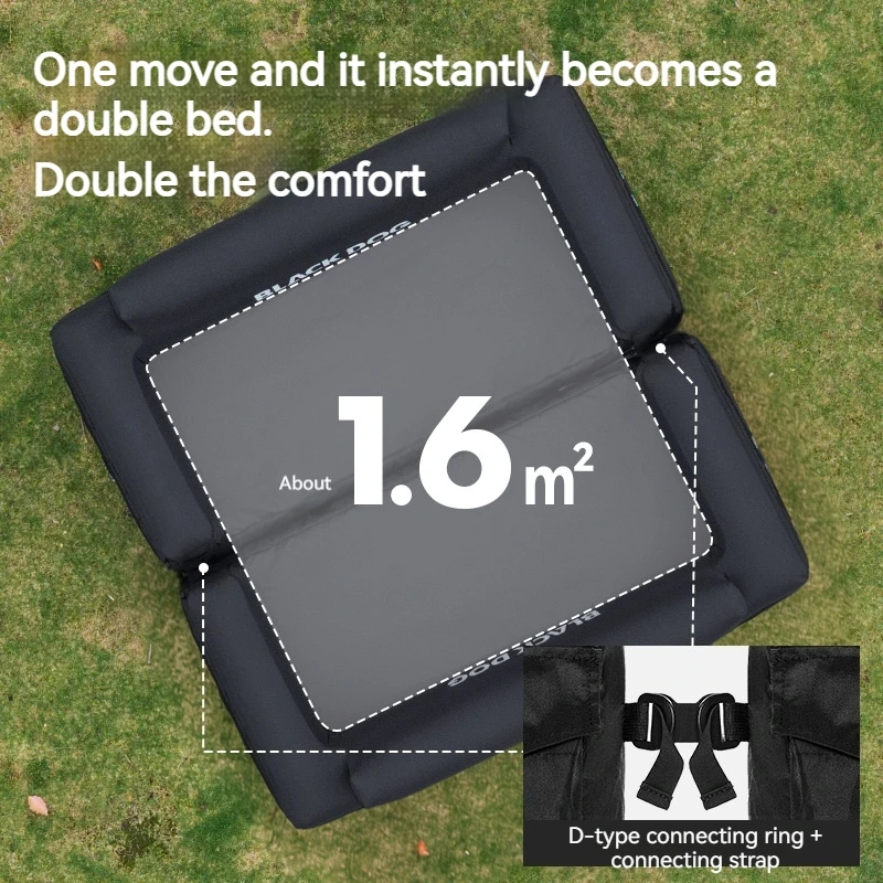 BLACKDOG Double Inflatable Sofa Quick Inflation Deflation Widened Detachable Top and Bottom Outdoor Travel Camping Tent Supplies