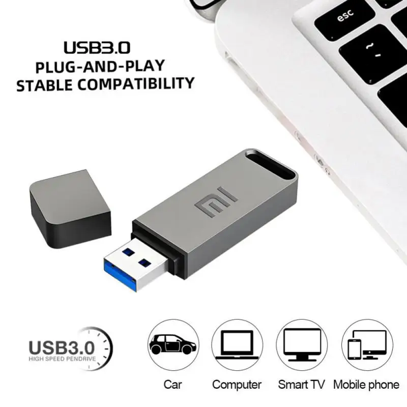 샤오미 미니 펜 드라이브, 휴대용 방수 U 디스크, 고속 USB 3.0 데이터 변속기 금속, 1TB USB 플래시 드라이브, 2TB, 512GB 메모리