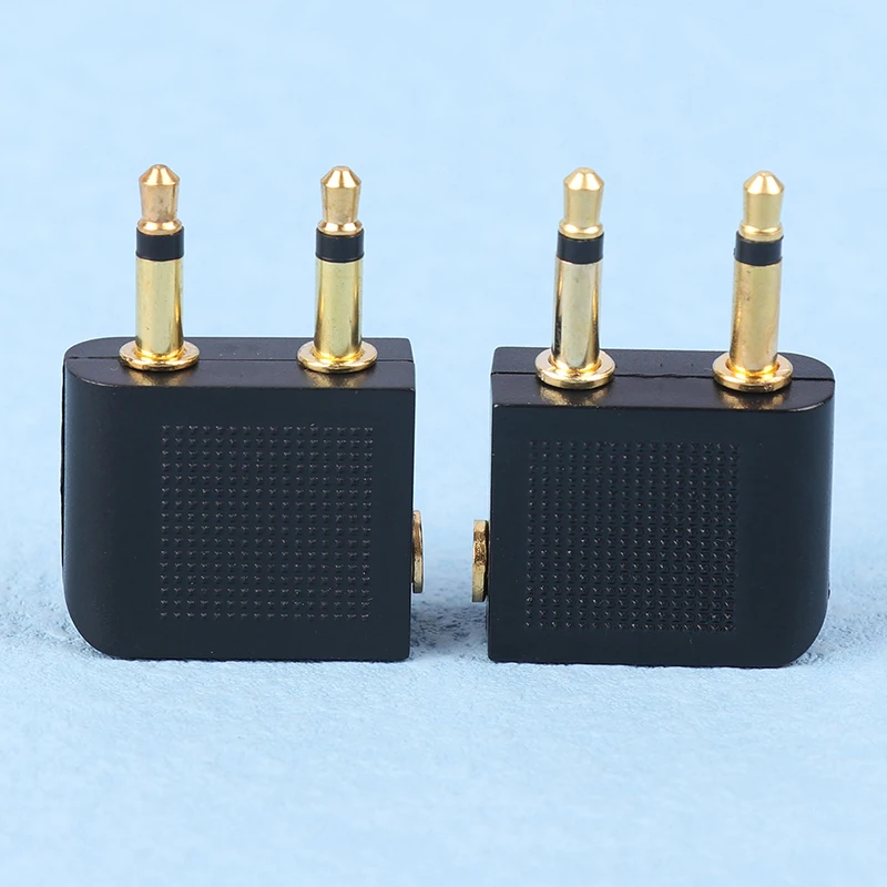 2PCS Portable Aviation Headset Conversion Plug Adapters For Earphones Plane Seat Headphones Socket 3.5mm Jack Convert