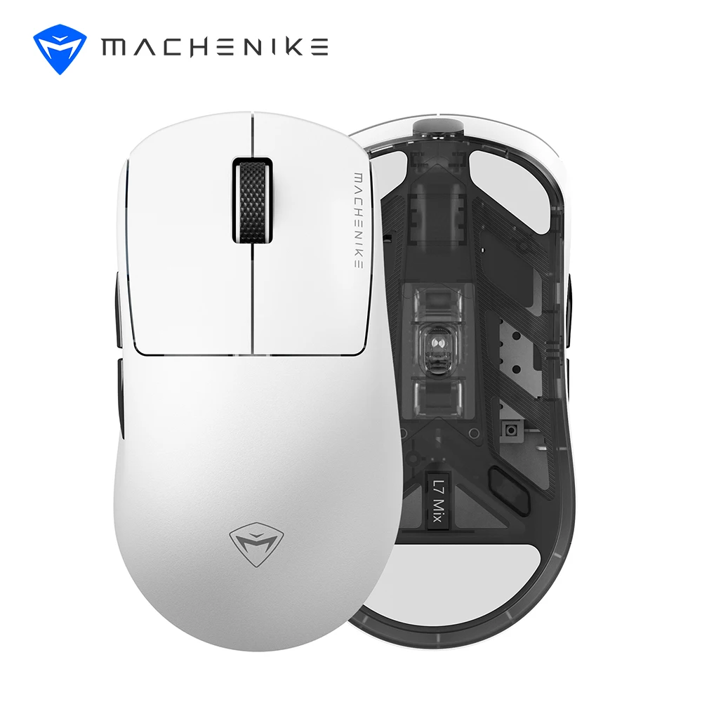 Machenike L7Mix Gaming Mouse Tri-Mode Wireless Mouses PAW3395 Ultra-Lightweight Mouse For Laptop PC Mouse Gamer