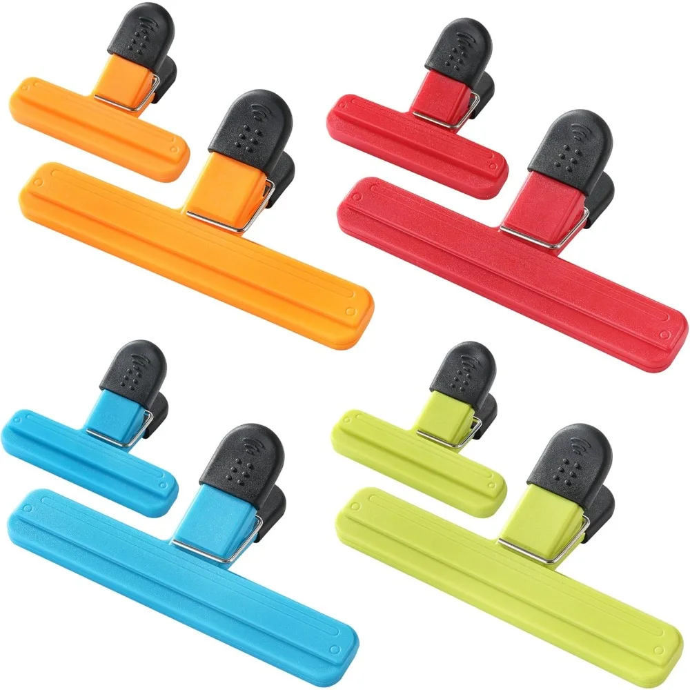 

8 chip bag holders, wide-mouth food storage bag holders, sturdy sealing handles, various sizes
