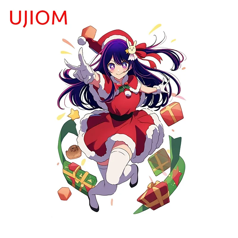 UJIOM 13cm × 9.1cm Merry Christmas Hoshino Ai Adorable Wall Stickers Fashionale Laptop Decals Funny Adhesive Wall Wallpaper