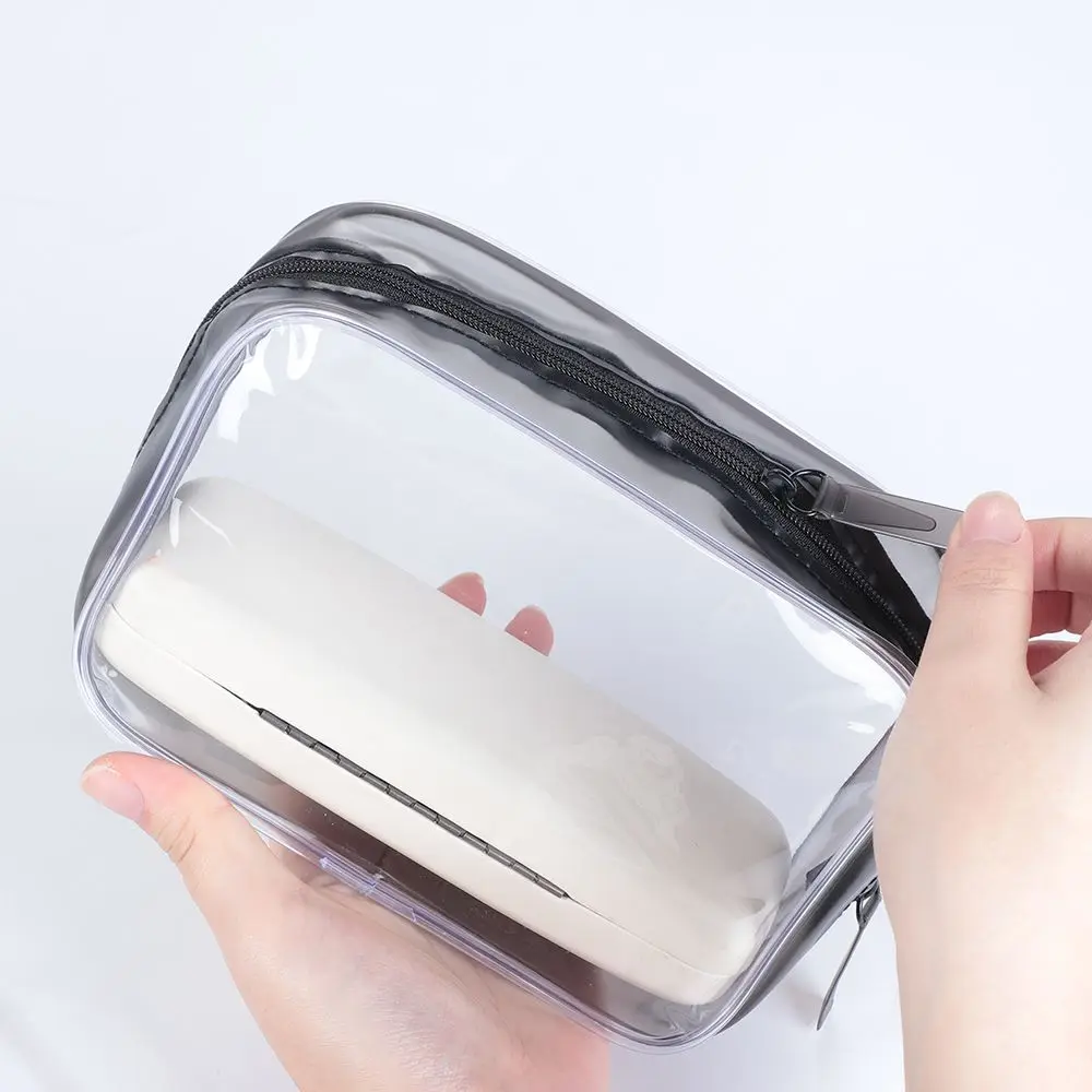 Environmental Protection PVC Transparent Zipper Cosmetic Bag Women Travel Waterproof Wash Toiletry Bags Makeup Organizer Case