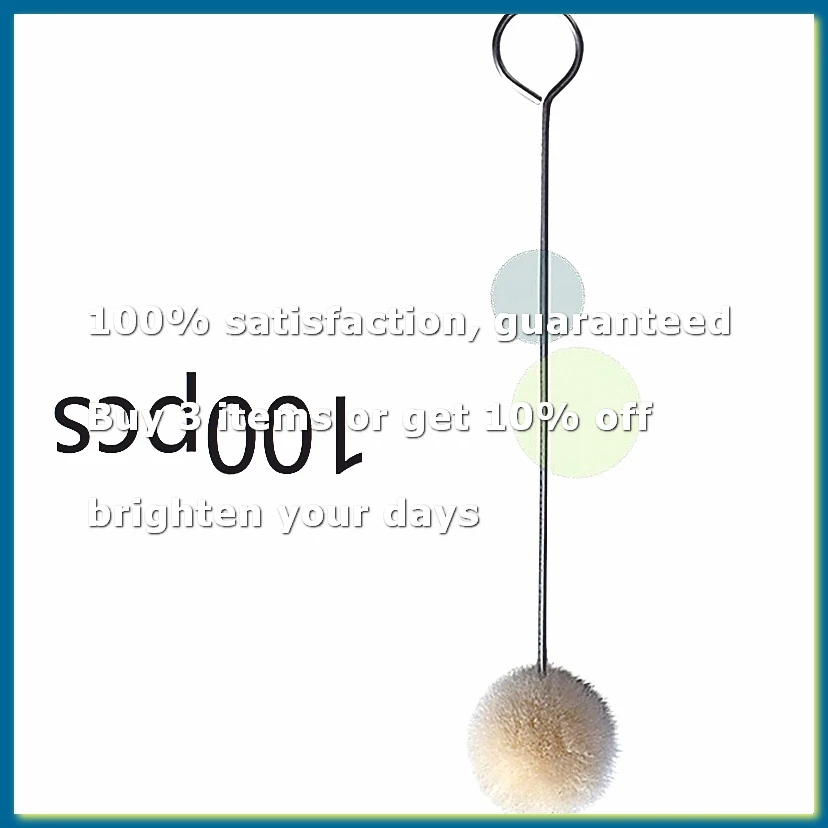 100Pcs Leather Carving Dyed Wool Ball Brush Handmade Leather Care Alcohol Dye Oily Dye Daubing Tool