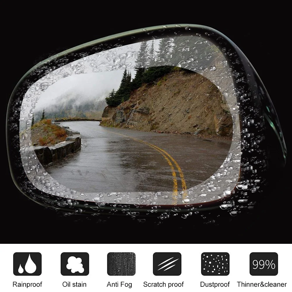 Car Anti Fog Rainproof Rearview Mirror Protective Film FOR fiat e90 peugeot 206 307 mercedes audi a3 seat ibiza