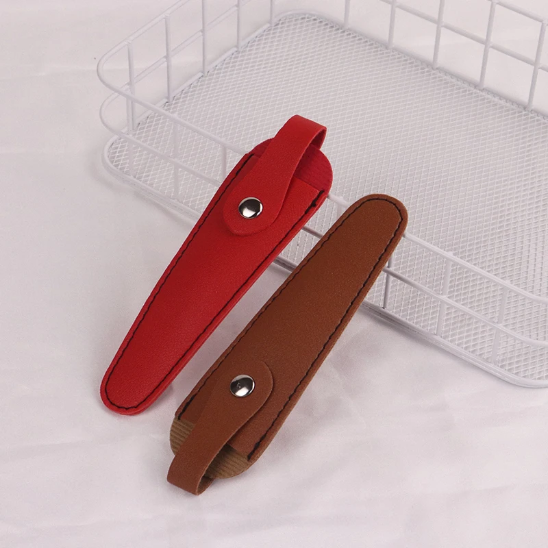 1pcs Hair Scissors Protective Cover PU Leather Seam Protection Knife Head Hair Salon Styling Tool Accessories