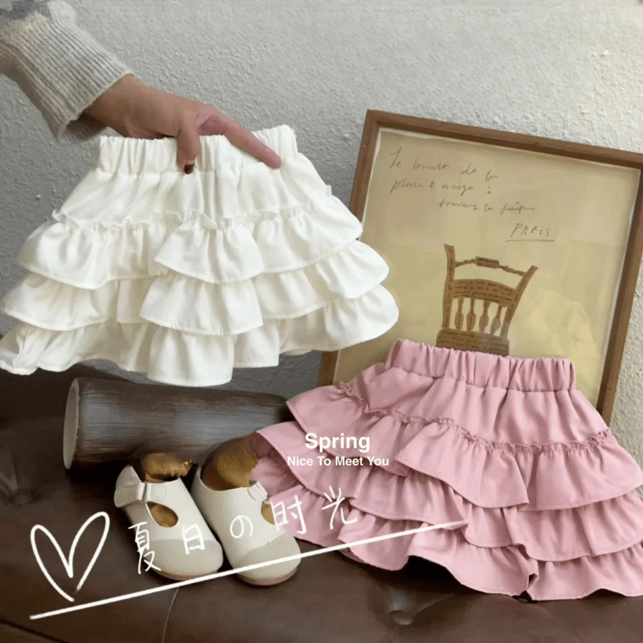 2024 Baby Girls Layers Cake Skirts With Safe Shorts Fashion Kids Children Birthday Summer Skirt Casual Cute Clothes