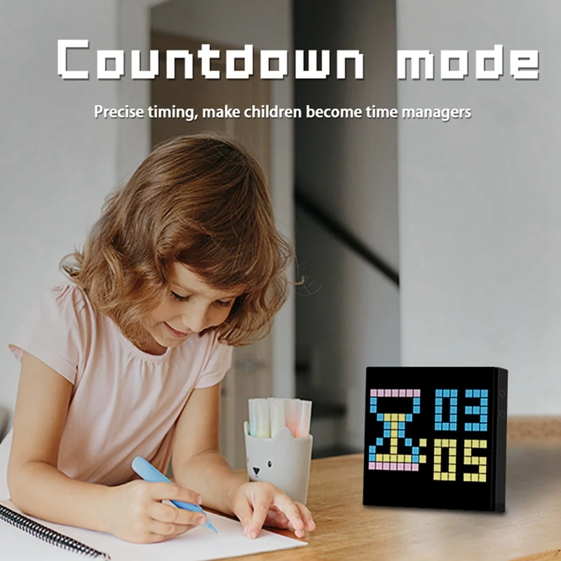 LED بكسل APP شاشة التحكم في الهاتف المحمول 16X16 شاشة LED قابلة للبرمجة ليلة لتزيين الألعاب قابس الولايات المتحدة سهل التركيب