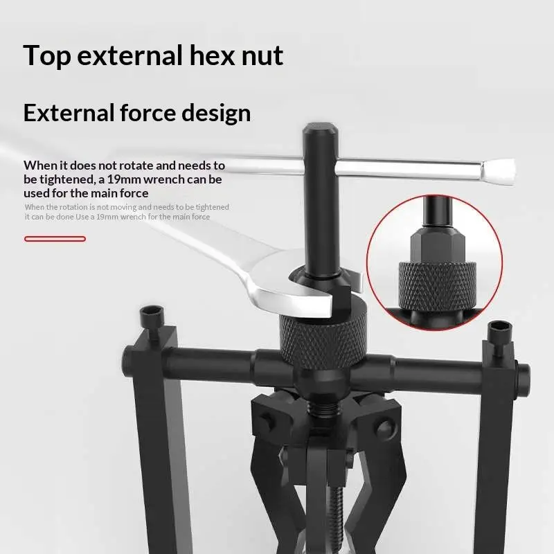 1Pcs 3 Jaw Adjustable Remover Wheel Gear Extractor Automotive Machine Tool Car Carbon Steel Inner Heavy Duty Bearing Puller