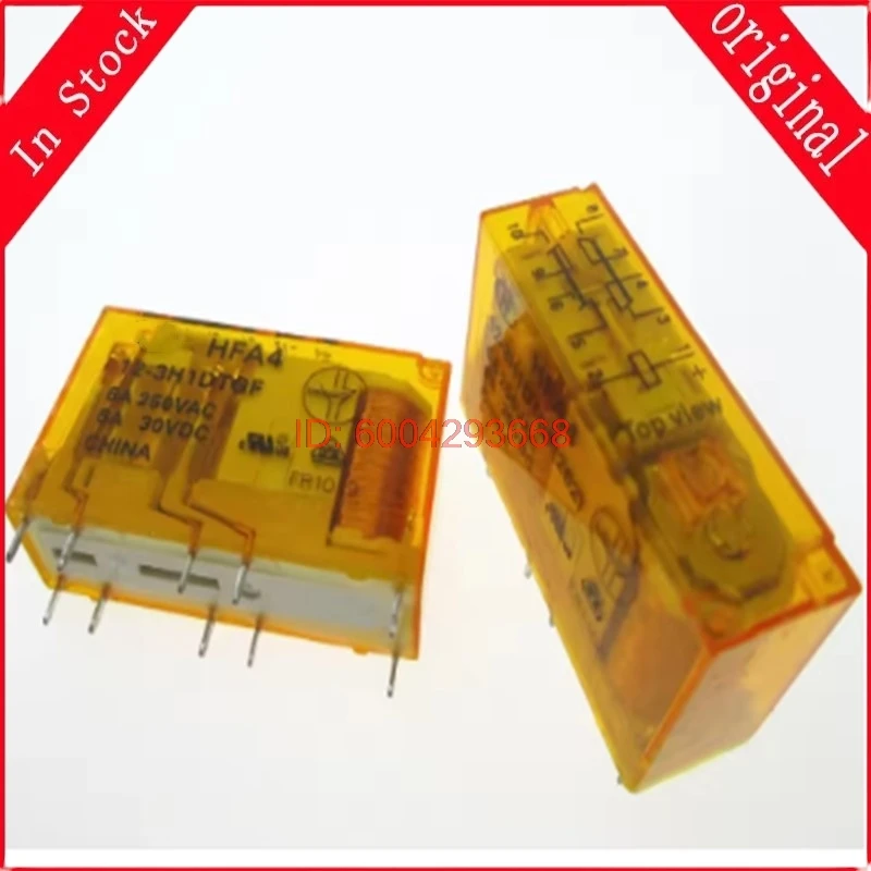 protective 12V relay HFA4 12-3H1DTGF HFA4-12-3H1DTGF HFA4123H1DTGF 12V 6A 250VAC 10PIN