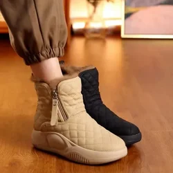 Women's Winter Shoes Retro Waterproof Snow Boots 2024 New Soft Soled Vulcanized Cotton Shoes Plush Warm High Top Women's Shoes