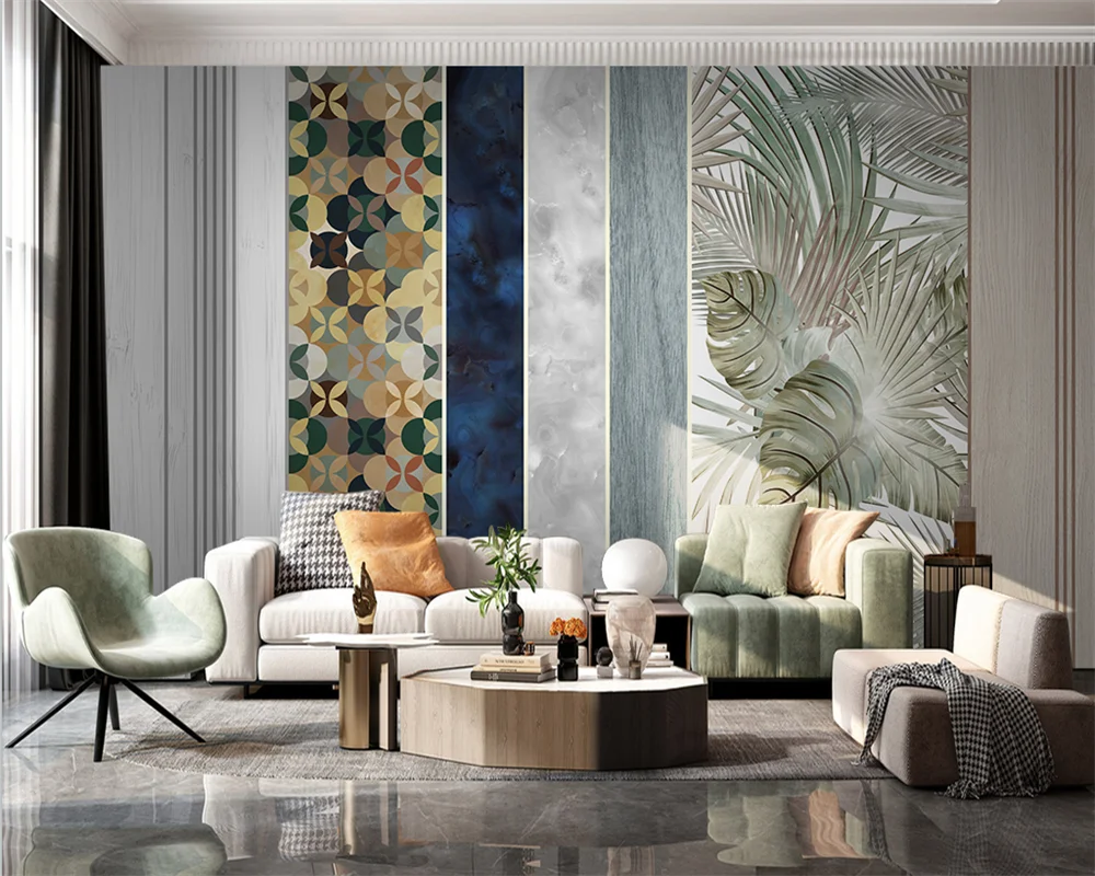 Beibehang papel de parede ورق حائط ثلاثي الأبعاد مخصص جديد وحديث لموسيقى الجاز باللون الأبيض والرخام لغرفة النوم وغرفة المعيشة