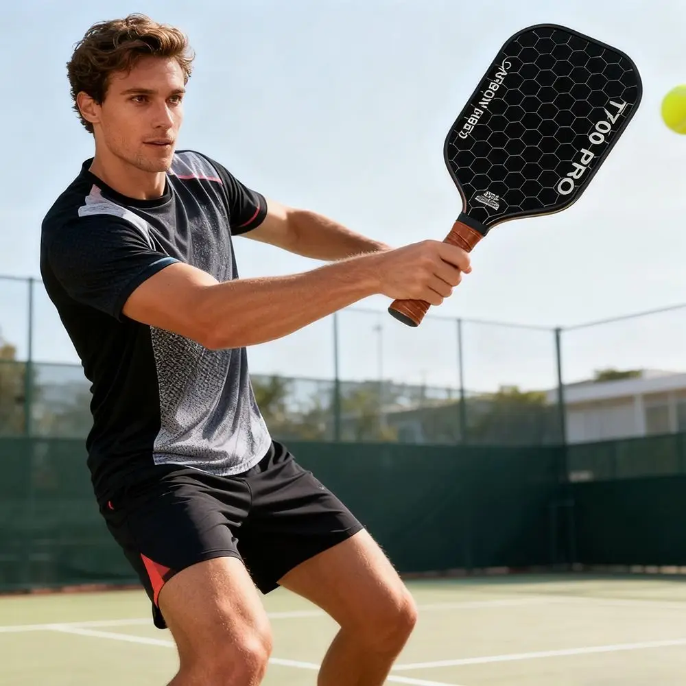

Fashion T700 Pickleball Paddle 16MM Frosted Surface Pickle Ball Paddle USAPA Approved Carbon Fiber Pickleball Rackets