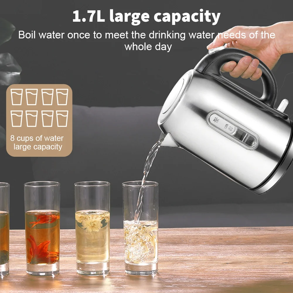 1.7L غلاية كهربائية مياه الفولاذ المقاوم للصدأ غلاية المنزل المطبخ سخان مياه 1850-2000 واط الاتحاد الأوروبي التوصيل 220-240 فولت