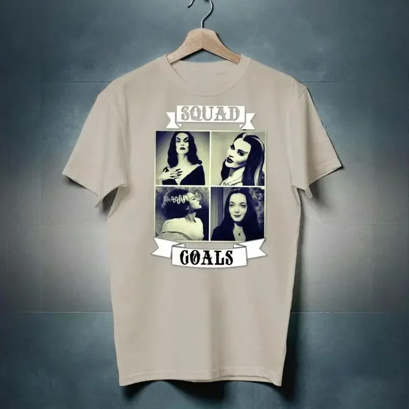 Camiseta gótica Vampira Morticia Adams Lily Munster Bride Of Frankenstein