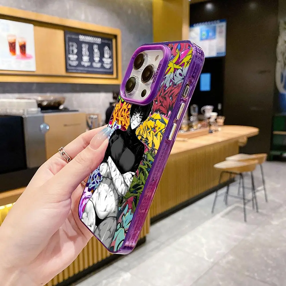 Чехол для телефона Jujutsu Kaisen Maki Zenin для iPhone 17, 16, 15, 14, 13, 12, 11 X XR XS 8 7 Pro Max Plus, полупрозрачный фиолетовый чехол, роскошный