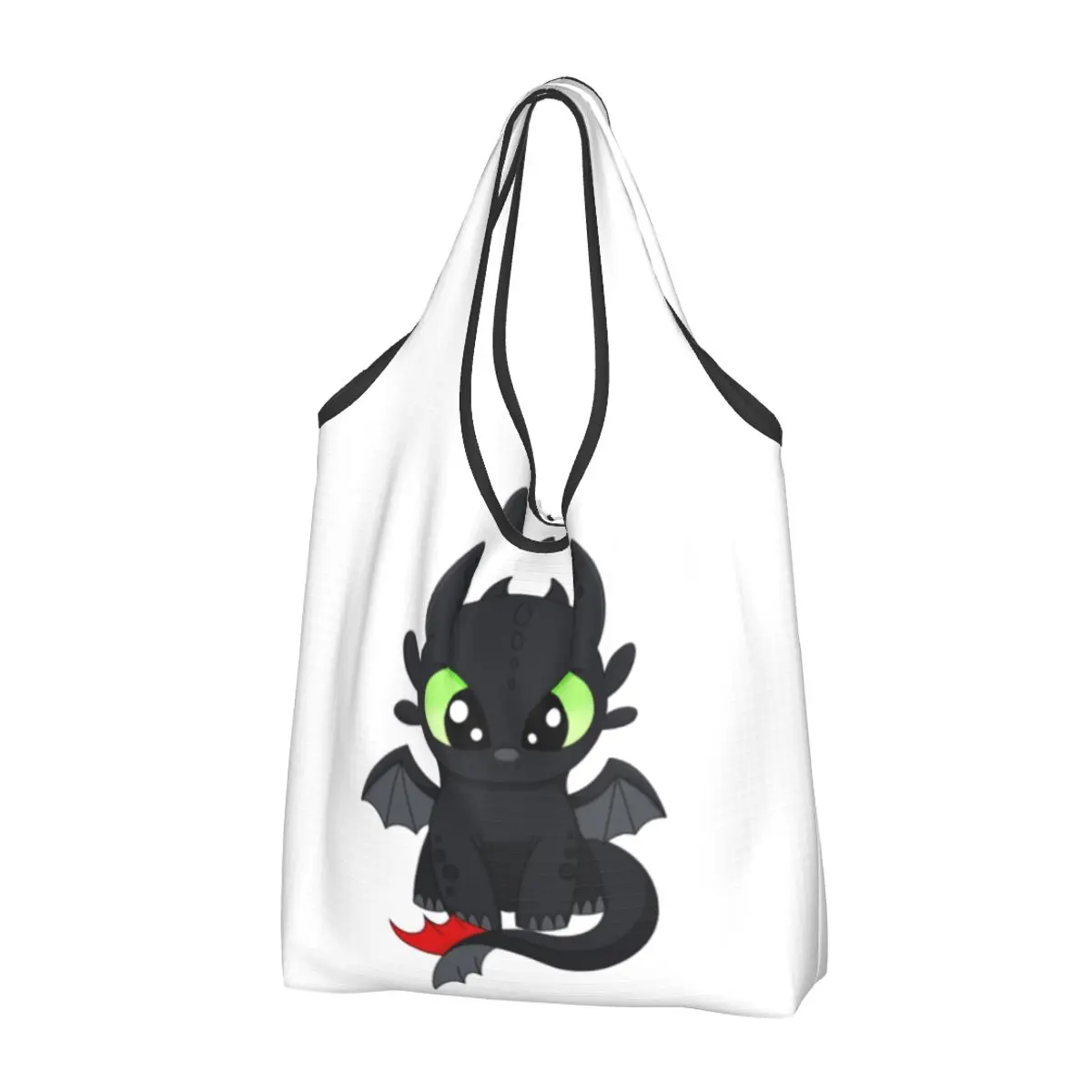 Baby Dragon Kids Dragon Night Fury, How To Train Dragon Tote Shopping Bags Foldable Shopper Bag Groceries Handbag Shoulder Bag