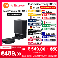 Global Version Xiaomi Robot Vacuum X20 Max Voice Control Automatic Dust Collection Whole House Scan Hair Liquid Cleaning