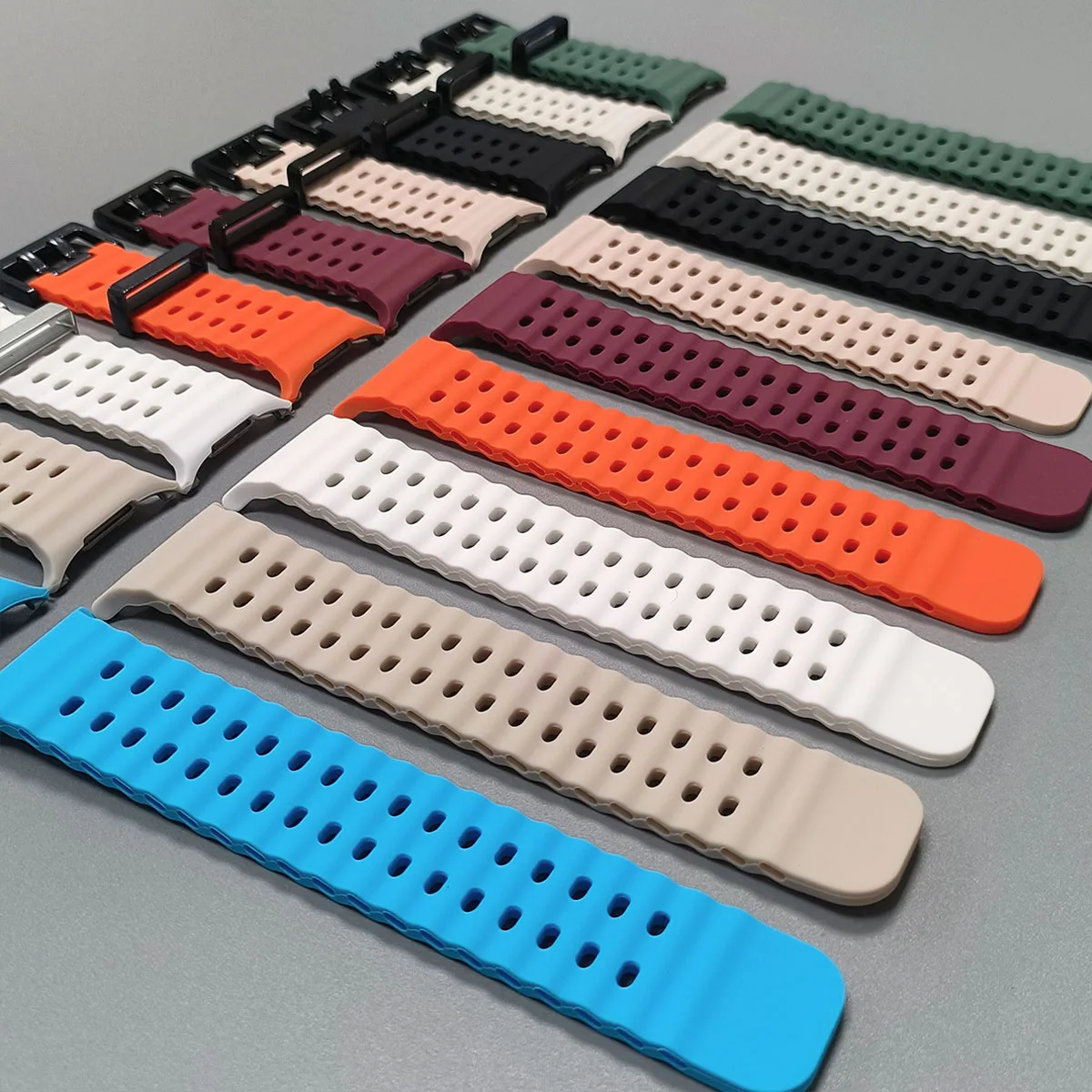 Cinturino sportivo in silicone per Samsung Watch Ultra 2025 47mm cinturino Correa braccialetto galaxy Watch 7 Ultra 47mm cinturino in gomma senza spazi vuoti