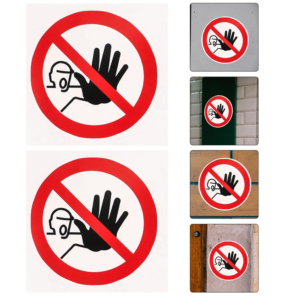 

5 Pcs Caution Danger Decal Warning Stickers Warning Do Not Enter Security Sign Safety Machine No Entrance Vinyl Decals