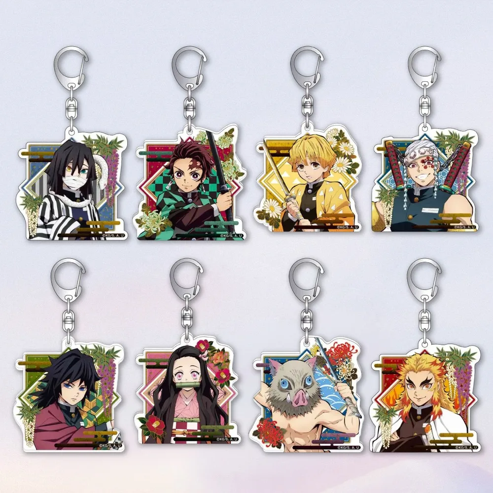 

Diy Custom Comic Demon Slayer: Kimetsu No Yaiba Acrylic Keychain Cute Q Version Trend Jewelry Backpack Pendant Accessories Gifts