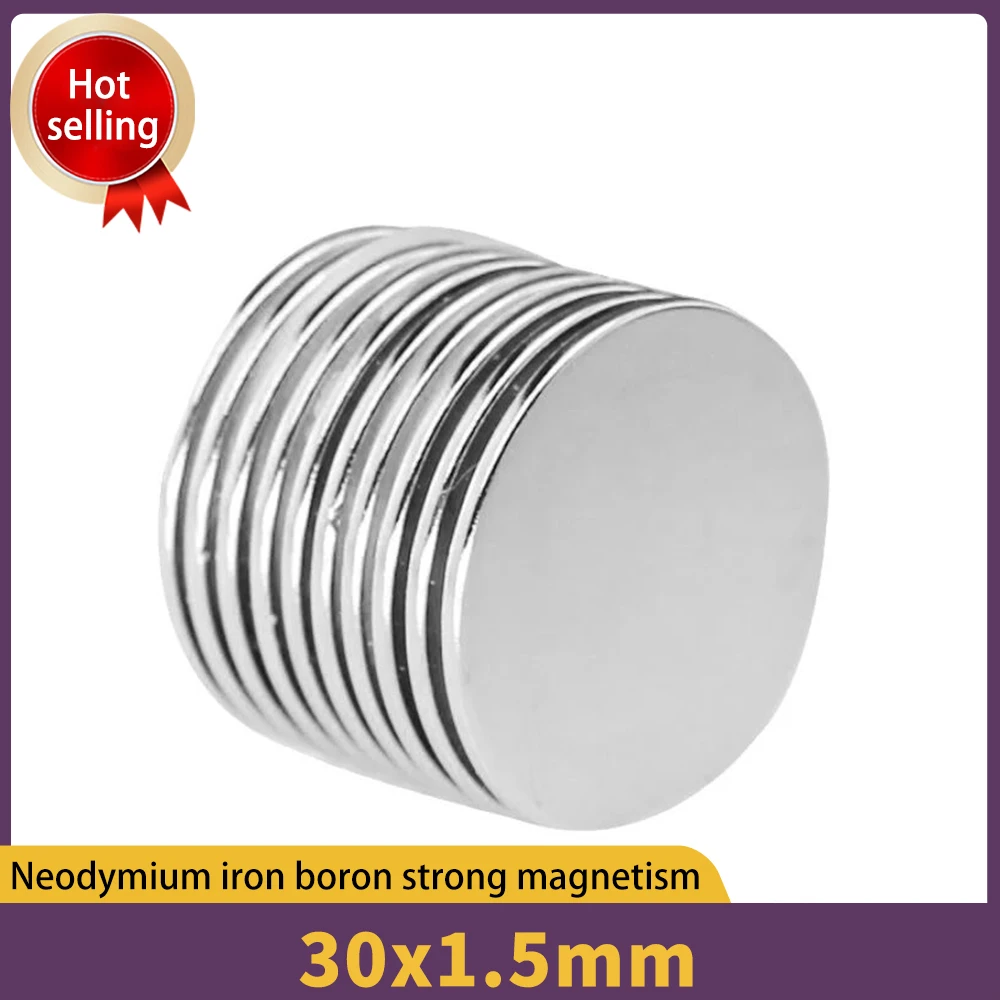 

2~50pcs 30x1.5 mm Powerful Magnets 30mmx1.5mm Permanent Round Magnet 30x1.5mm Neodymium Magnetic Super Strong magnet 30*1.5 mm