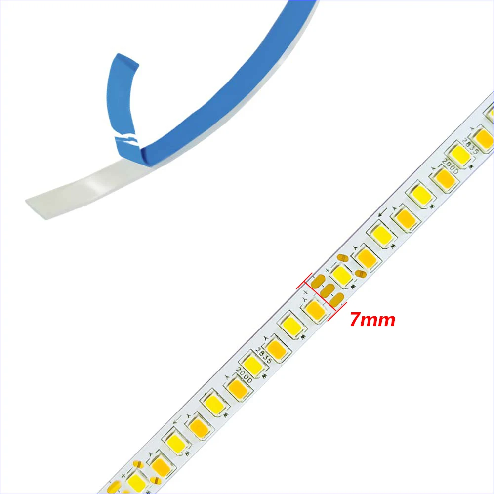 5meters 2835-7mm-200D Three Colors Constant Current full spectrum eye prtection LED Strip 5B9C×2 20W×2/Meter SANAN Chip Ra97