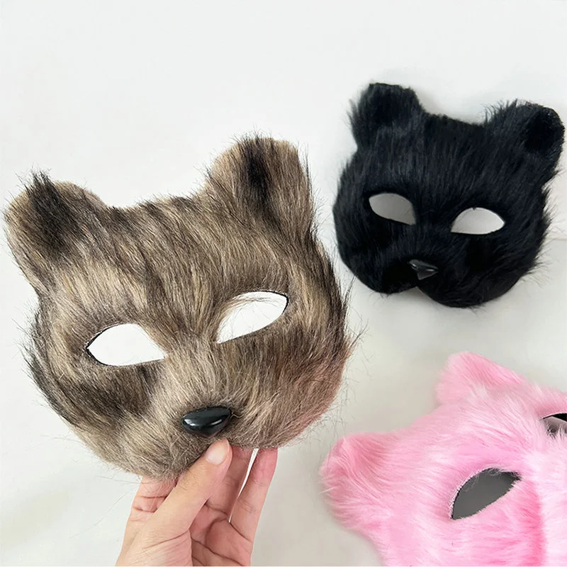 Halloween Ball Masks Animal Wolf Fox Make-up Masks for Men and Women Animation Exhibition Cosplay Festival Performance Props