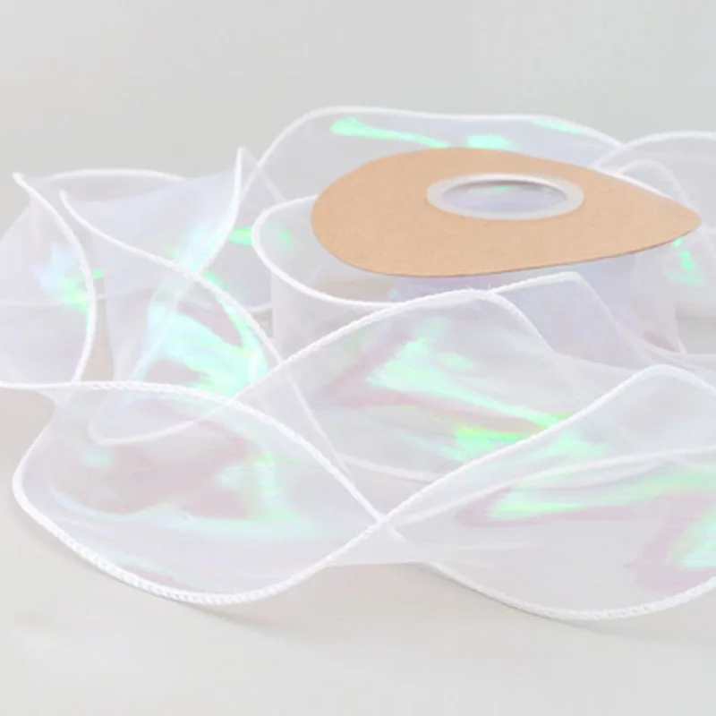 9 Yard transparenter Rüschen-Spitzenbesatz mit Farbverlauf für Hochzeitskleider, DIY-Weihnachtsdekoration, 6 cm breit – Detail 4