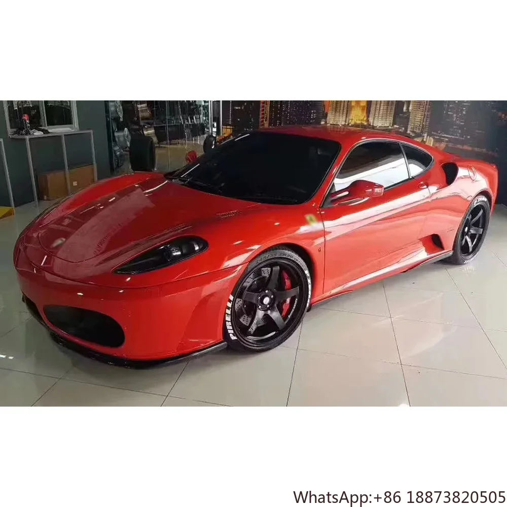 Carbon Fiber Body Kit para Ferrari F430, Modificado Modificado, Frente e Traseiro Lábio, Saia Lateral, Cauda Wing Hood
