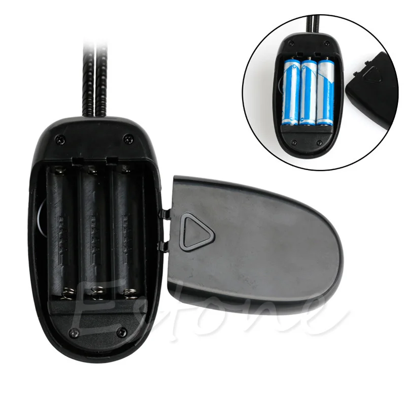 ยืดหยุ่น2แขนคู่คลิป4 LED 8 LED Light โคมไฟสำหรับอ่านหนังสือแท็บเล็ตโคมไฟ Camping โคมไฟเดินป่าหลอดไฟจัดส่งฟรี