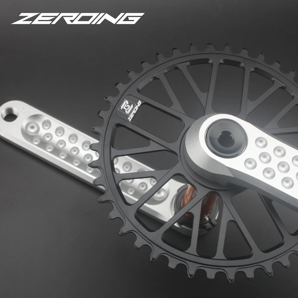 ZEROING Road Bike Crankset Chainring 40/42/44/46/48T Chainwheel 12Speed Ultralight Folding Grave Bicycle Crank 165/170/175mm