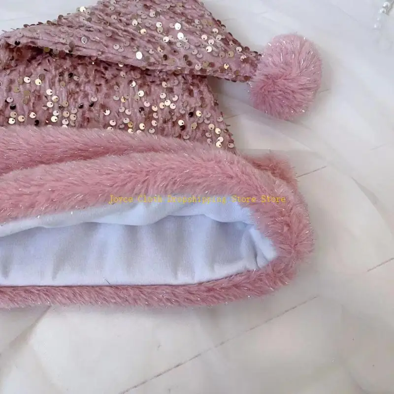 قبعات سانتا اللافتة للنظر سميكة من القطيفة من أجل كوسبلاي سانتا هيلبرز مؤذ 10 سي دي #5