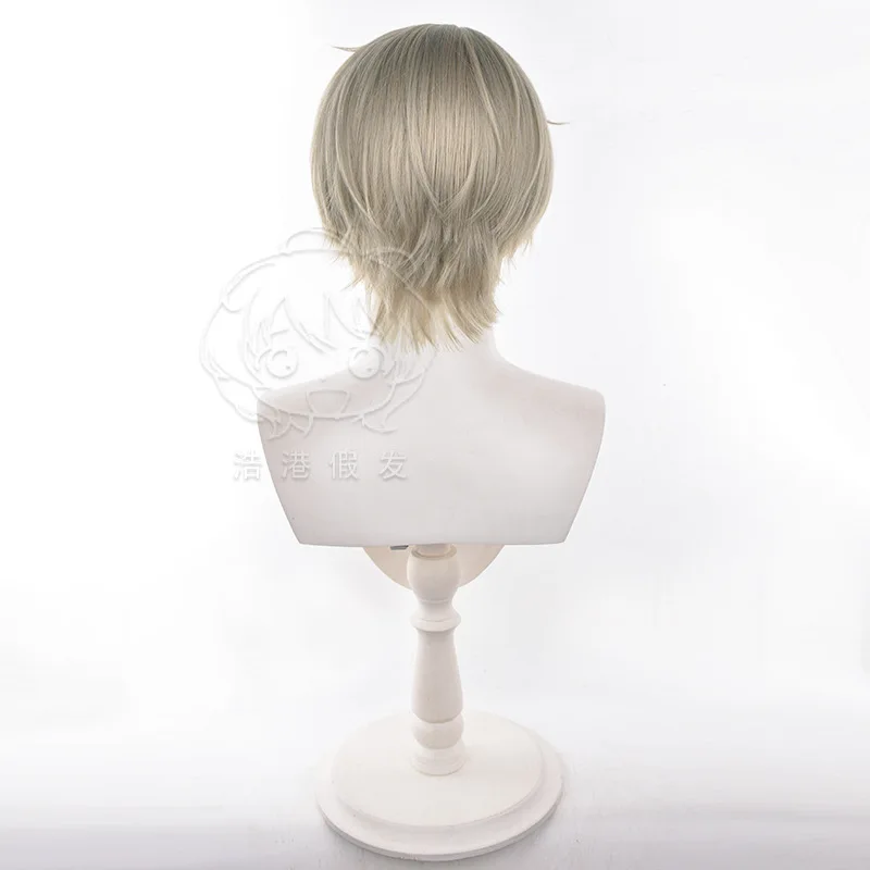 Cosplay Love and Deepspace Xavier Wig Anime Con Unisex Apricot Short Hair Halloween Party Performance Wigs Costume Accessories