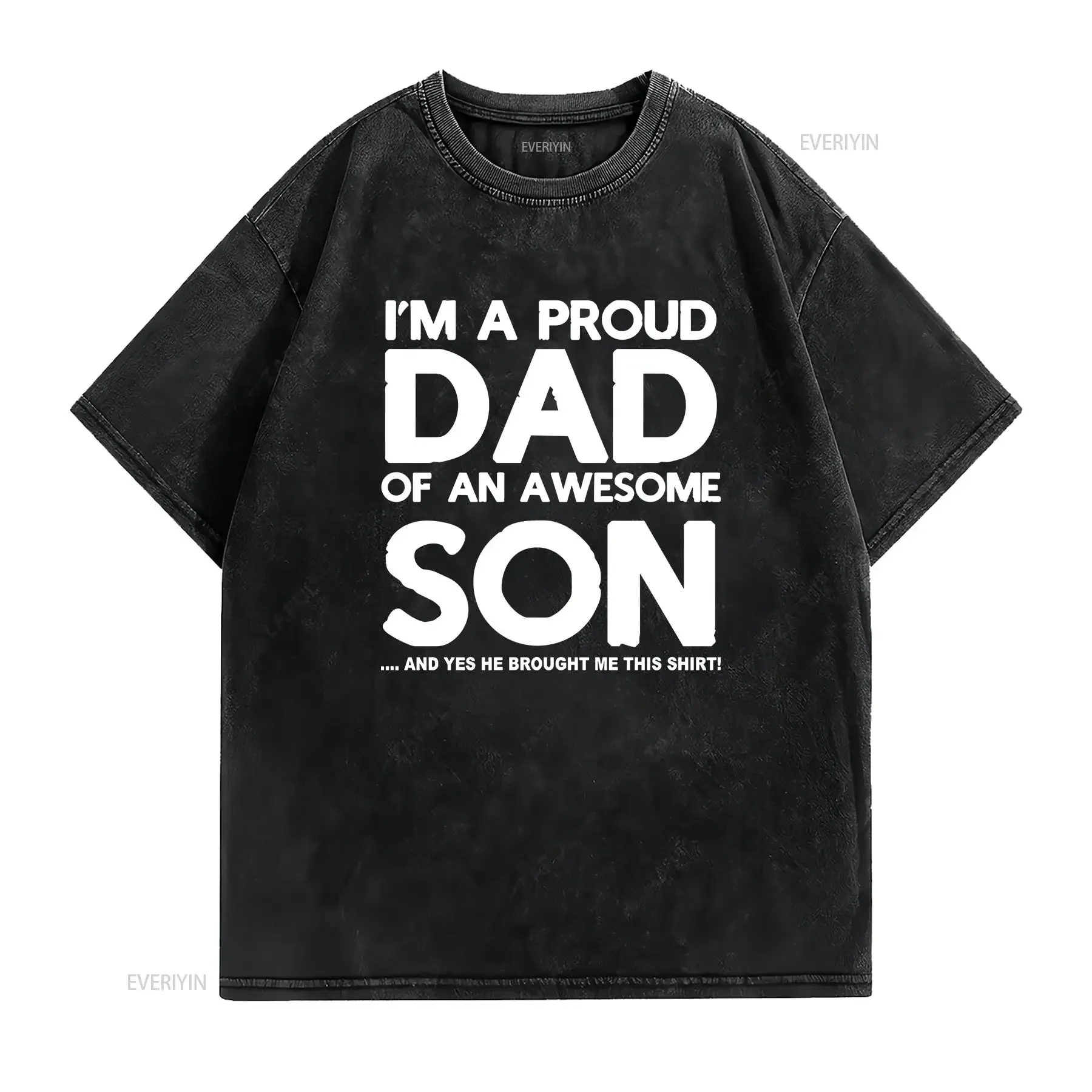 Proud Dad Of An Awesome Son T Shirt Funny Offensive Present Birthday Christmas Father Alternative vintage Washed