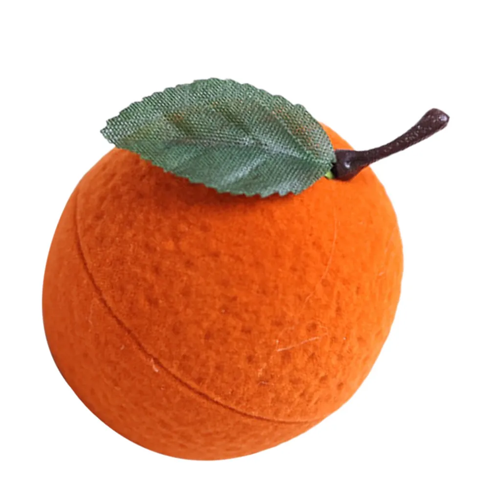 Orange Shape Ring Box Premium Jewelry Storage Case for Engagement Wedding Proposal Rings Earrings Gift Box Decorative Jewelry