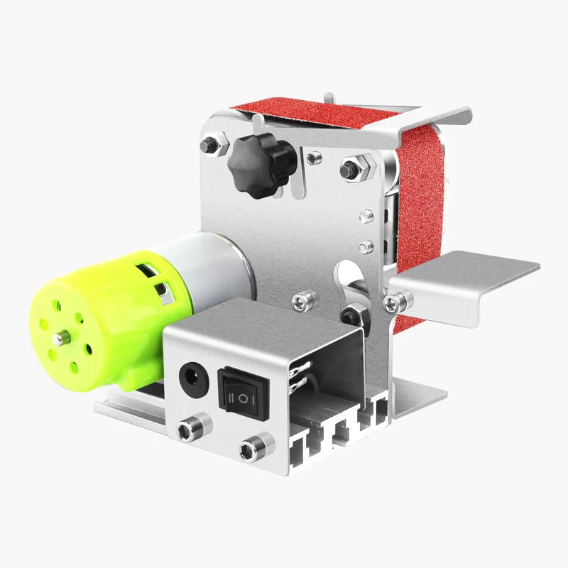 Mini Electric Belt Sander DIY Polisher Bench Grinder Knife Sharpener Blade Edging Multi-Function Tool