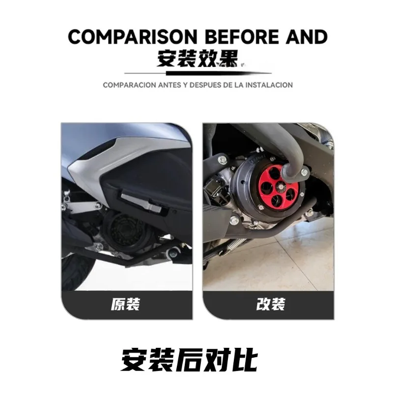 Rotatable Fan Cover Radiator Decorative Wind Leaf Guard Mod Accessories Fit For QJMOTOR Hong 125 Scooter
