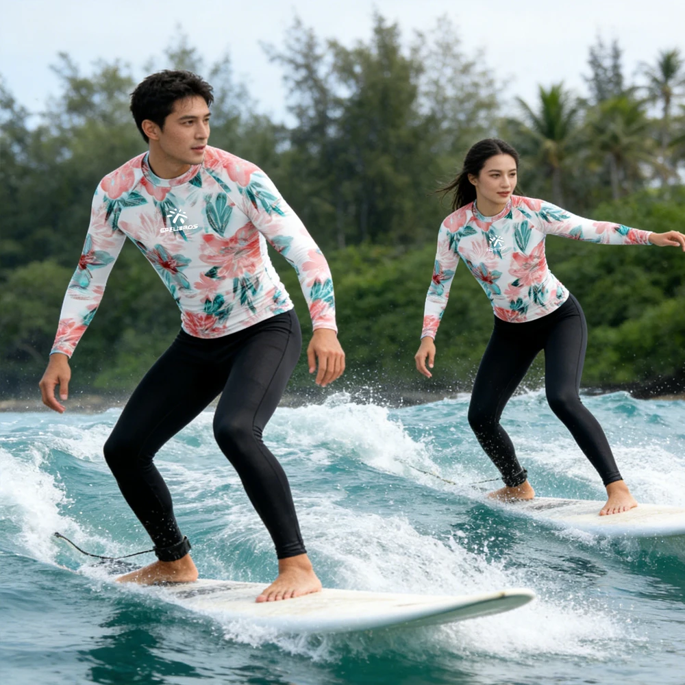 

Men Women Long Sleeve Sailing Top Rash Guard UPF50+ Surfing Clothing High Quality Surf Shirt Beach Swim Shirt for Water Sport