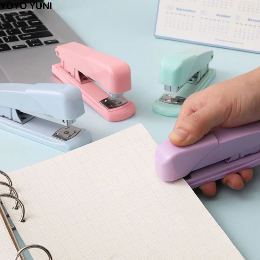 

Macaron Color Labor-Saving Stapler Multi-function Stable Paper Stapling Machine Efficient Large Size Hand Tools