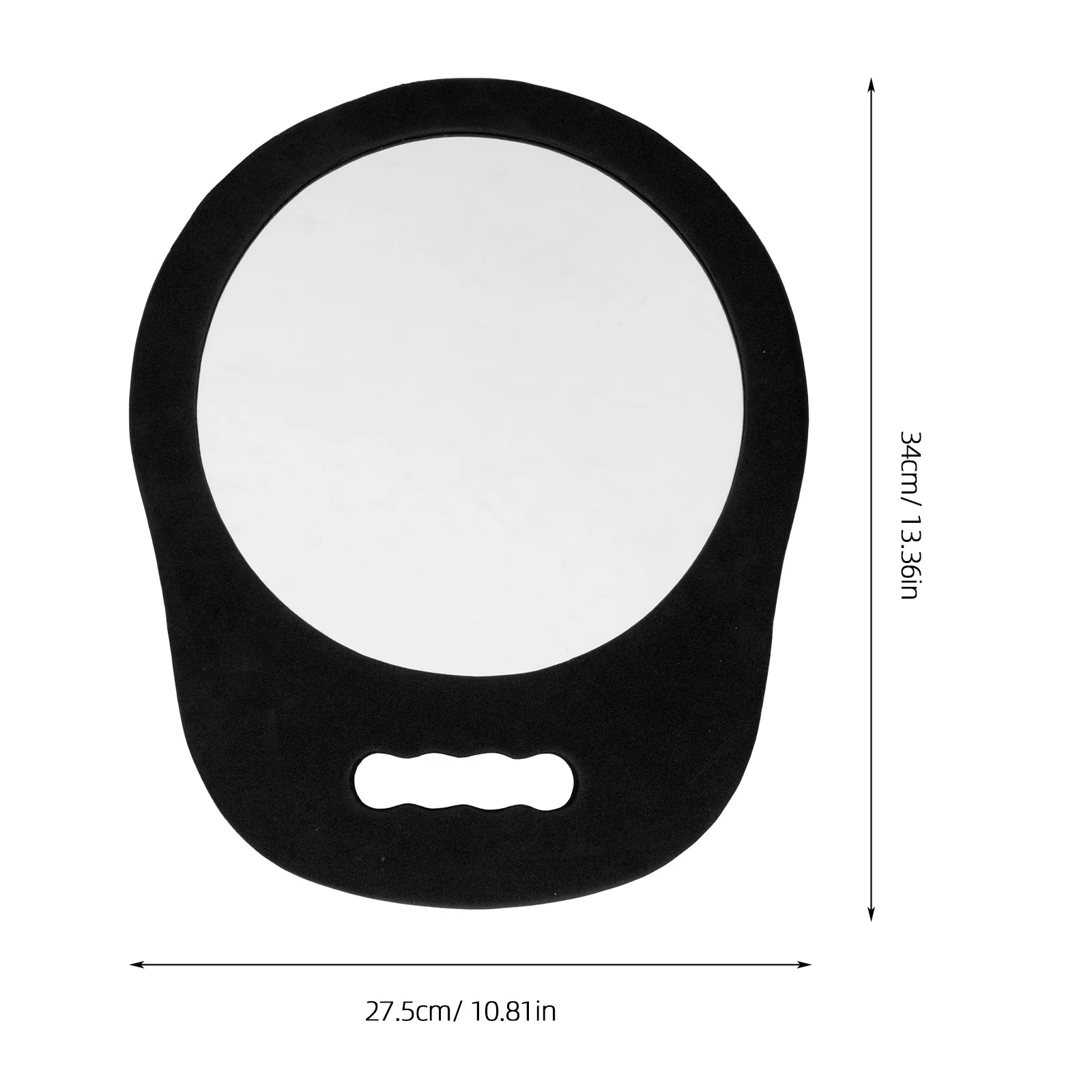 Ronde schuimspiegel Compact handontwerp voor salon Haarstyling Make-uptoepassing Reizen Buiten Thuis Dagelijks gebruik