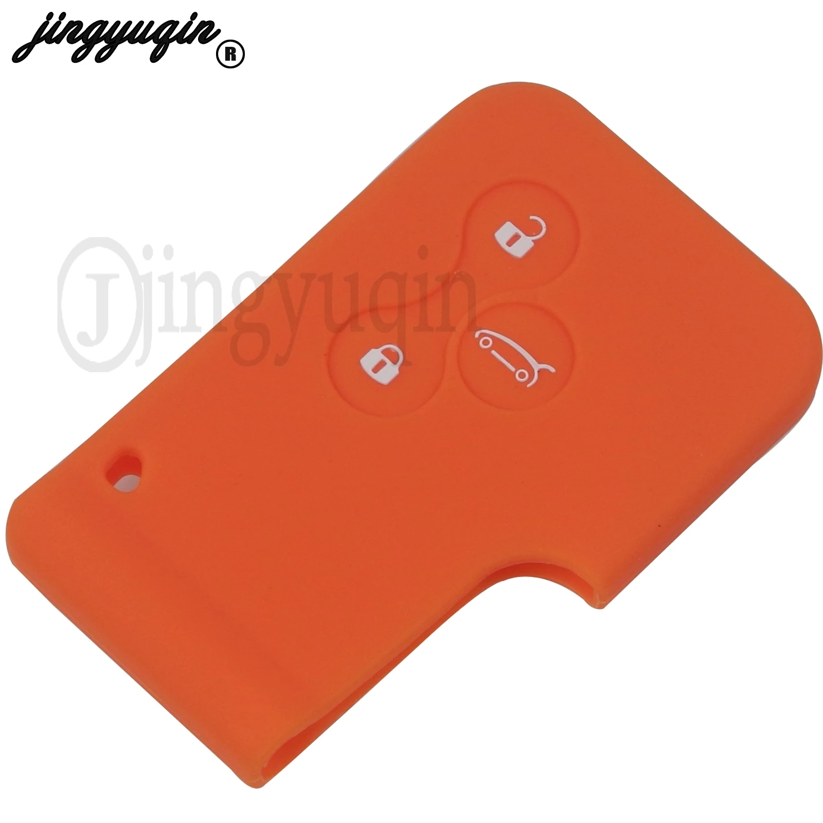 

jingyuqin Silicone Car Key Cover Case Fob Shell For Renault Clio Scenic Megane 2 3 Duster Sandero Captur Twingo koleos SmartCard