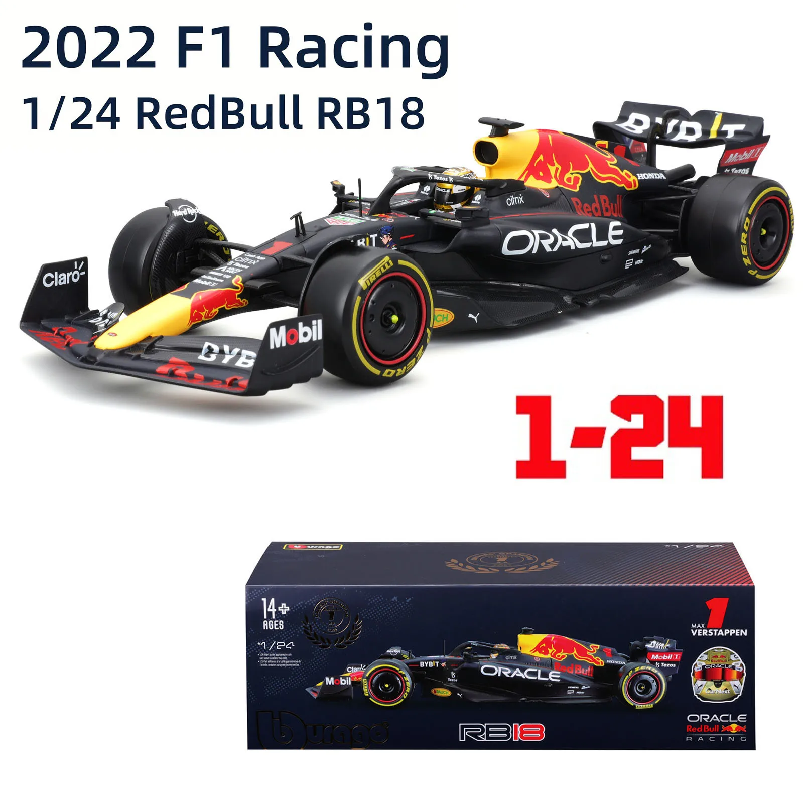 Bburago 1:24 F1 2023 RB19 #1 United States GP Vestappan #11 Perez Alloy Car Model Crafts Decoration Collection Toy Tools