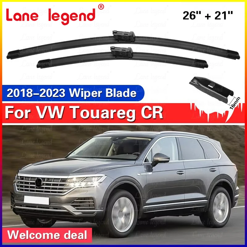 

For Volkswagen VW Touareg CR 2018-2023 Wiper Blades Brushes Cutter Window Windscreen Windshield Cleaning Accessories 26"+21"