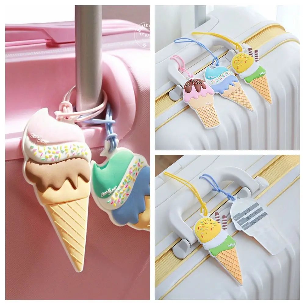 Boarding Pass Ice Cream Luggage Tag Address Label Baggage Name Tags Airplane Suitcase Tag Aircraft Consignment Card Tag