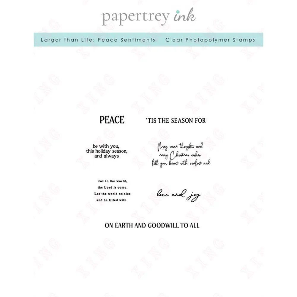 Christmas Diy Scrapbook Craft Decoration Embossed Clear Silicone Stamps New Arrival Cut Die Make Album Peace Sentiments Template