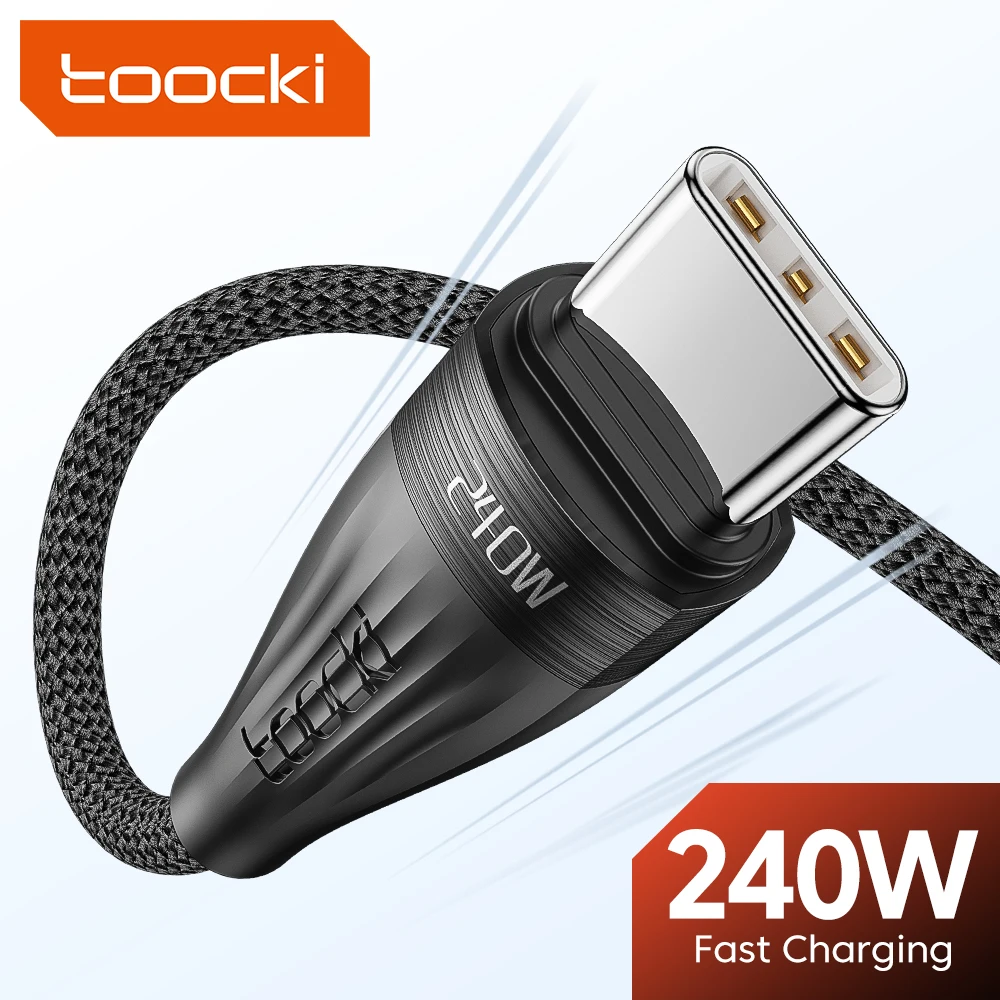 Toocki 240W USB C To Type C Cable PD3.1 QC4.0 Fast Charger Charging For POCO MacBook Samsung Oneplus Xiaomi Type C Data Cord